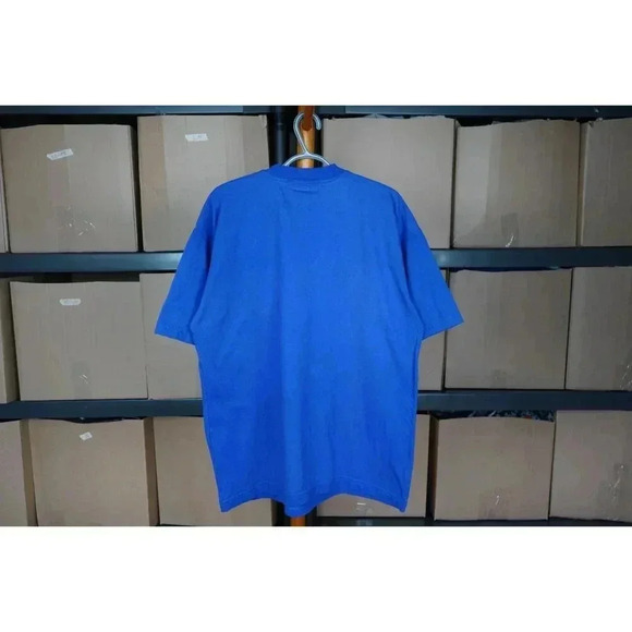 90s Boss America USA Blue Vintage Tshirt Large - Picture 2 of 4